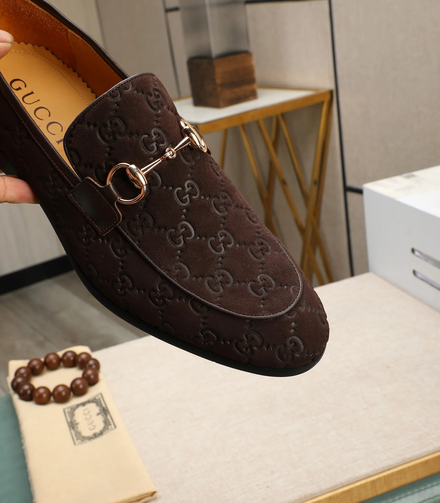 Men's shoes💰540📛📛Original (water-dyed cowhide) Gucci GUCCI official website formal shoes🌀 Italian🇮🇹imported cowhide➕top imported water-dyed cowhide lining💋Finely handmade original bottom, the real thing looks better when photographed in person Standard size 38-44